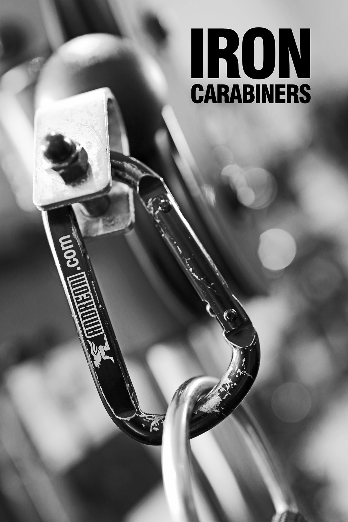 Heavy-Duty 3.2" Iron Carabiners – Built for Strength and Versatility in Every Workout.