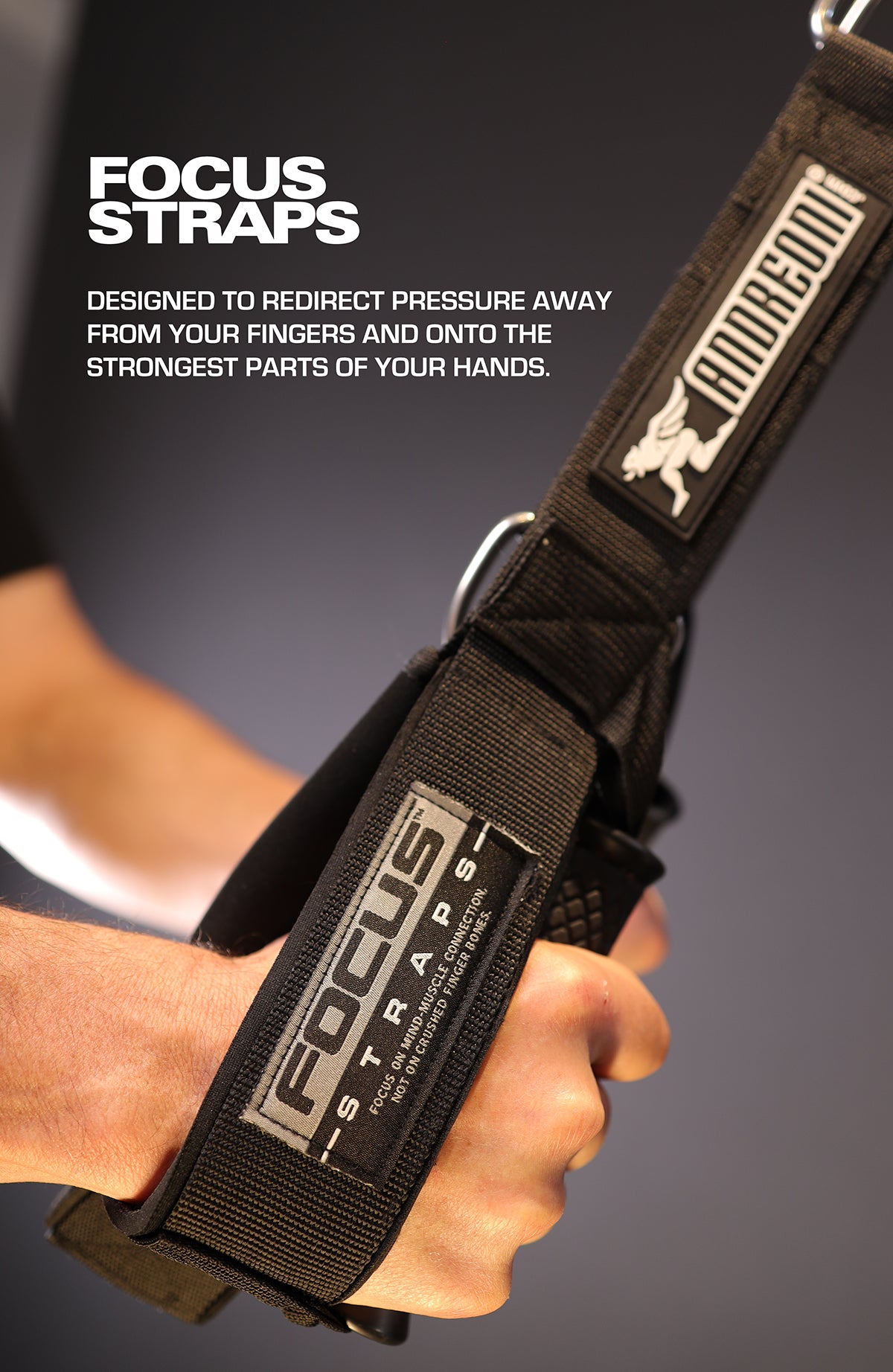 ANDREONI FOCUS STRAPS (TM) - The cable attachment that won't crush your finger bones.