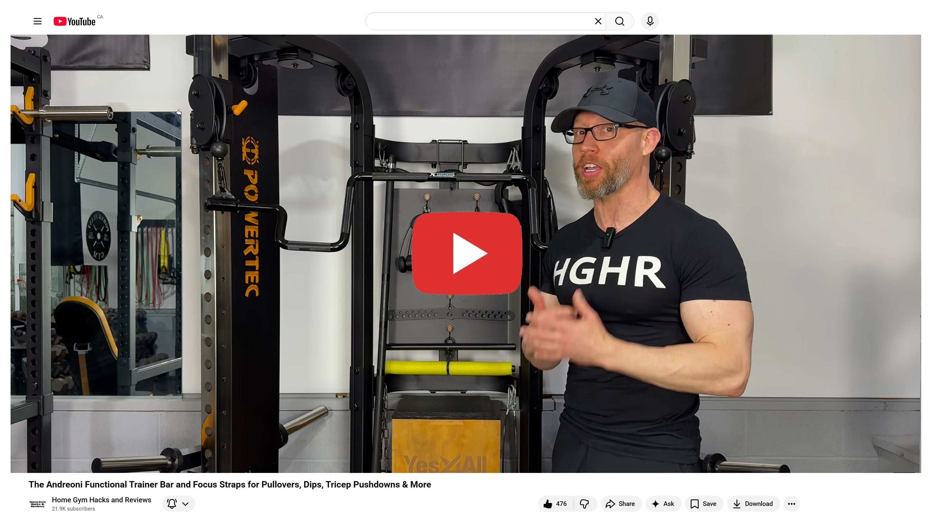Load video: Home Gym Review Andreoni Bar