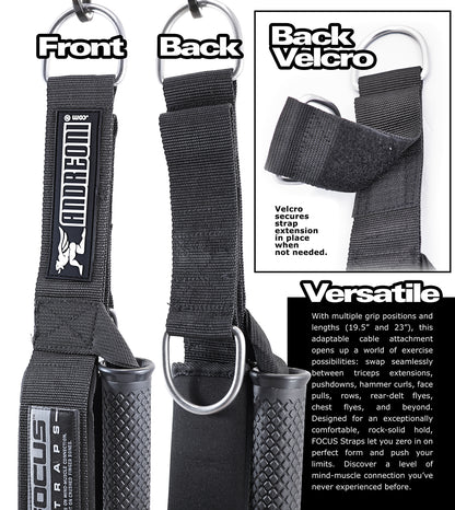 ANDREONI FOCUS STRAPS (TM)  - The cable attachment that won't crush your finger bones. - Andreoni.Fitness