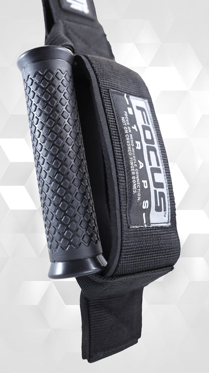 Close up of Focus straps cable machine handles