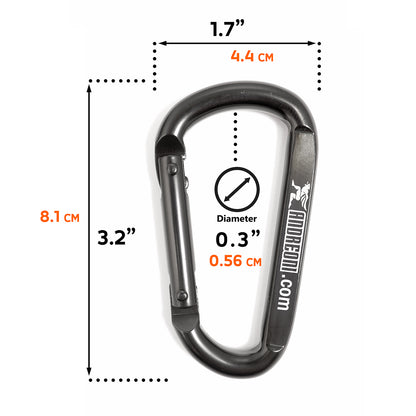 Heavy-Duty 3.2" Iron Carabiners – Built for Strength and Versatility in Every Workout. - Andreoni.Fitness