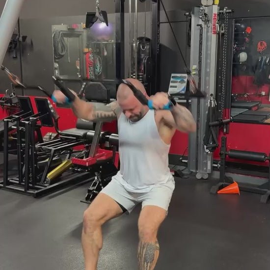BishopTraining doing back exercises with the Andreoni bar